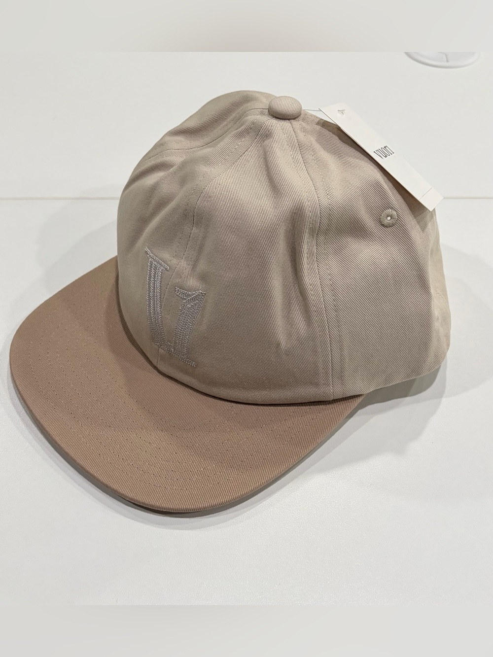 Vuori Men's Women's Chainstitch Hat Bone Cream Cap NWT 100% Cotton Snapback Tan